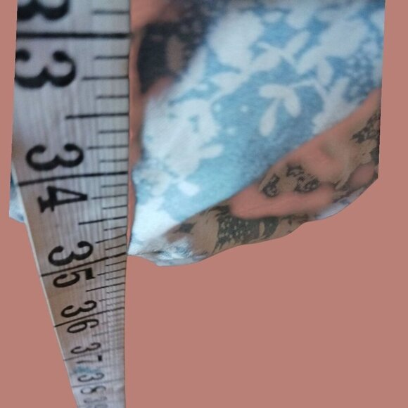 Knox Rose Floral Drawstring Cropped  Pants With Pockets Blue & white Size Medium - Picture 4 of 7